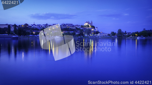 Image of night view to the church of Breisach Germany