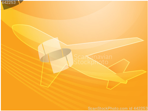 Image of Air travel airplane illustration