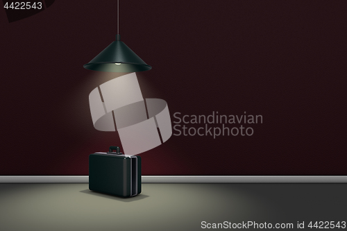 Image of case under lamp