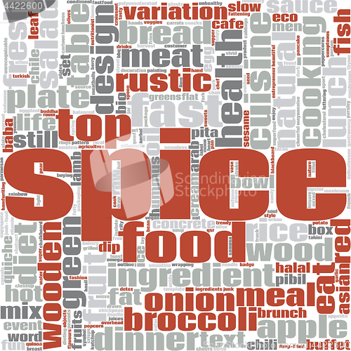 Image of Spice word cloud