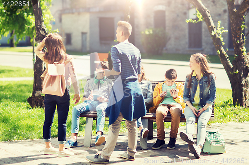 Image of group of teenage students at school yard