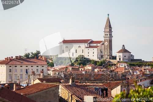 Image of St. Georges Parish Church in Piran, Slovenia.