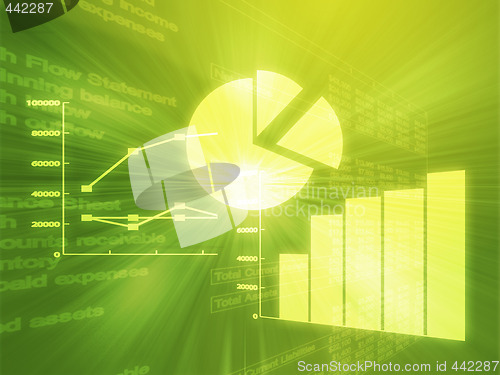 Image of Spreadsheet business charts illustration