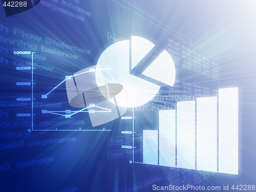 Image of Spreadsheet business charts illustration