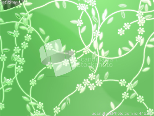 Image of Floral nature themed design illustration