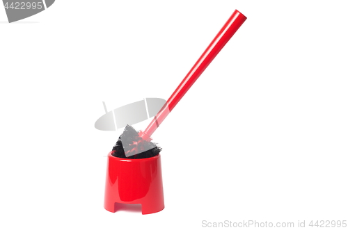 Image of Red toilet brush