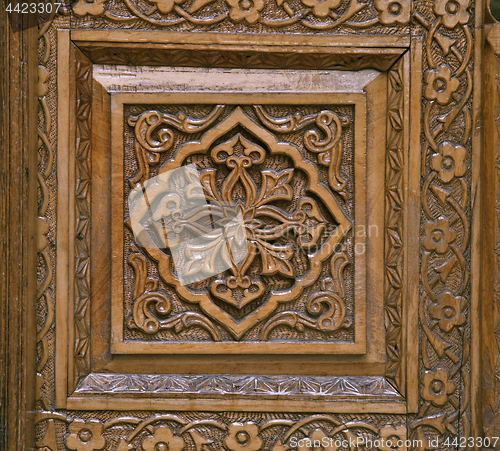 Image of Traditional wood carving, Uzbekistan