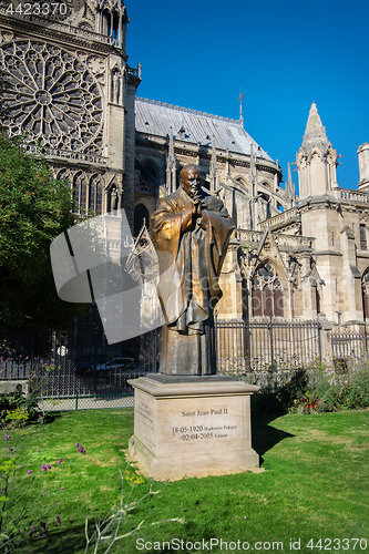 Image of Pope John Paul II statue