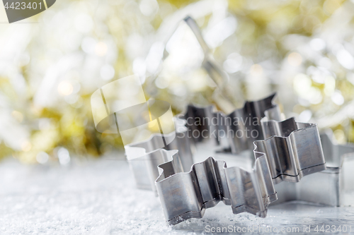 Image of Metal cutters for Christmas cookies.