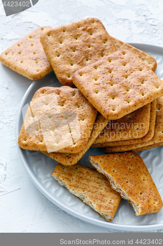 Image of Crackers with wheat bran.