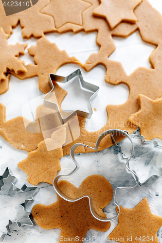 Image of Metal cookie cutters for gingerbread.