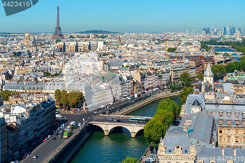 Image of  Paris cityscape and landmarks