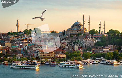 Image of Sunset in Istanbul city