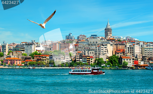 Image of View on istanbul city