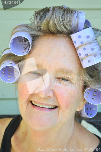 Image of Hair rollers.