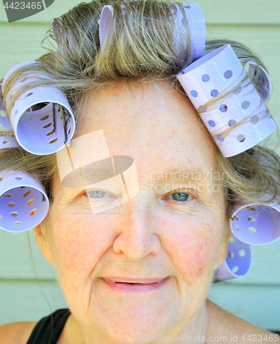Image of Hair rollers.