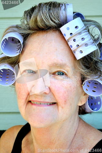 Image of Hair rollers.