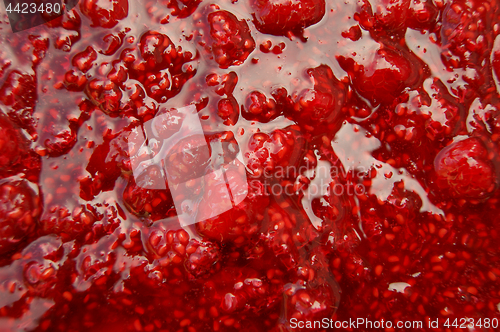 Image of Fresh raspberry jam background