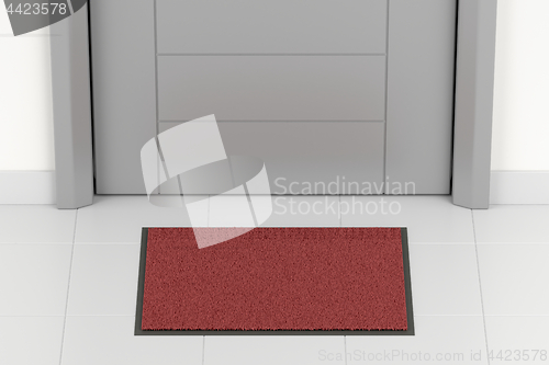 Image of Red blank doormat