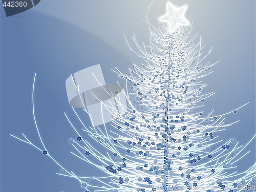 Image of Sparkly christmas tree illustration