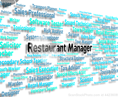 Image of Restaurant Manager Means Cafes Chief And Managers