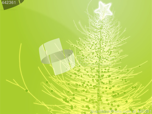 Image of Sparkly christmas tree illustration