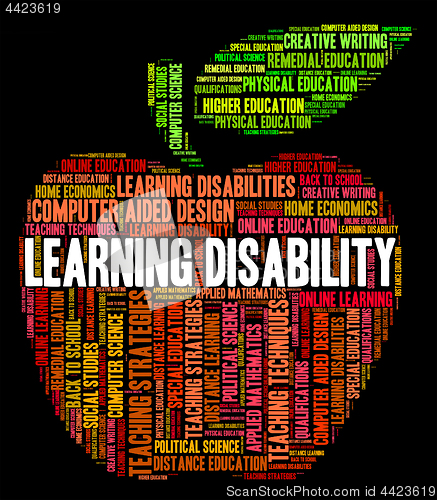 Image of Learning Disability Words Indicates Special Education And Gifted