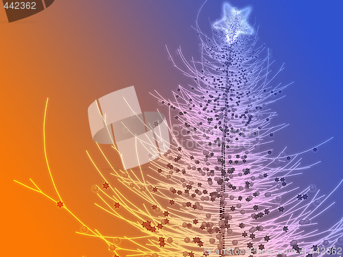 Image of Sparkly christmas tree illustration