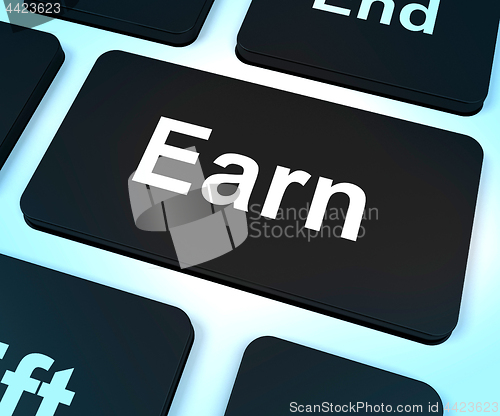 Image of Earn Computer Key Showing Working And Earning