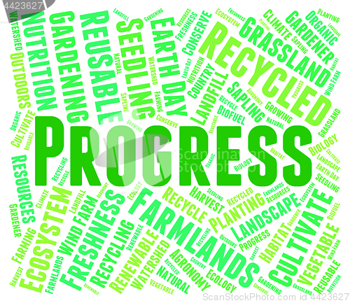 Image of Progress Word Represents Earth Day And Advancement