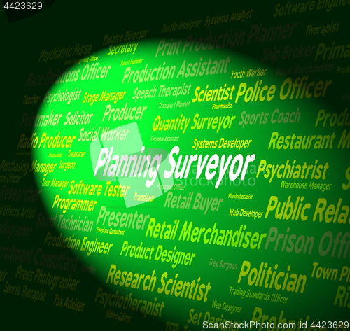 Image of Planning Surveyor Shows Target Surveys And Jobs