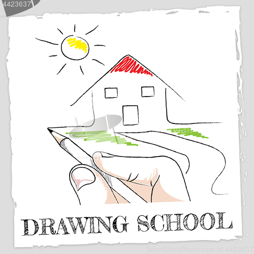 Image of Drawing School Represents Schooling Learning And Creative