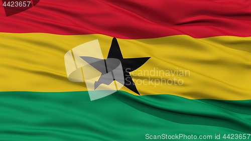 Image of Closeup Ghana Flag