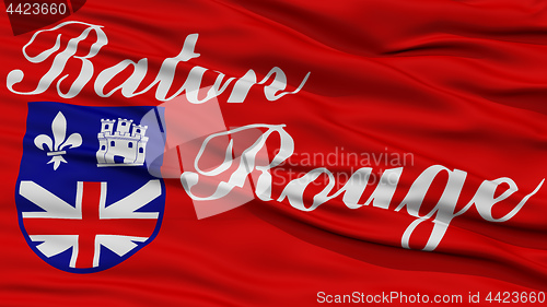 Image of Closeup Baton Rouge Flag