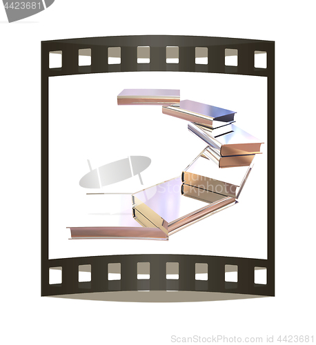 Image of Chrome books icon. 3d illustration. The film strip.