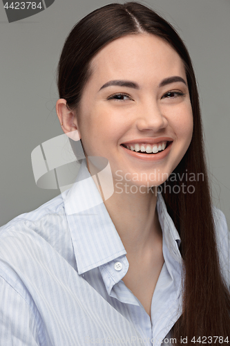 Image of Portrait of beautiful teen dark-haired girl