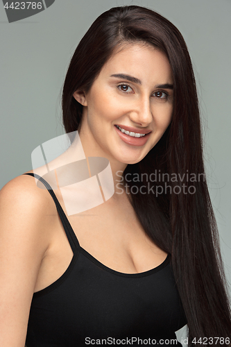 Image of Portrait of beautiful dark-haired girl