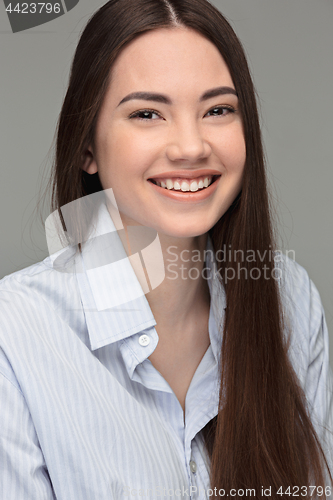 Image of Portrait of beautiful teen dark-haired girl