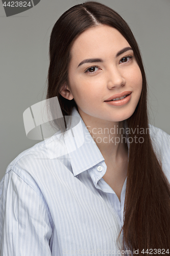 Image of Portrait of beautiful teen dark-haired girl