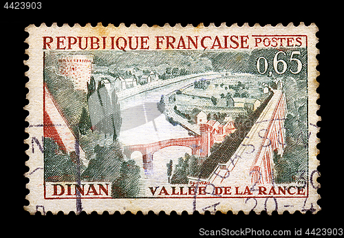 Image of town of dinan postage stamp