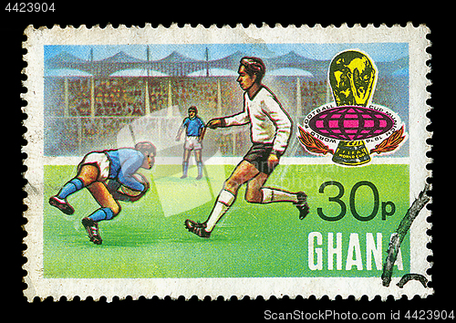 Image of football match postage stamp