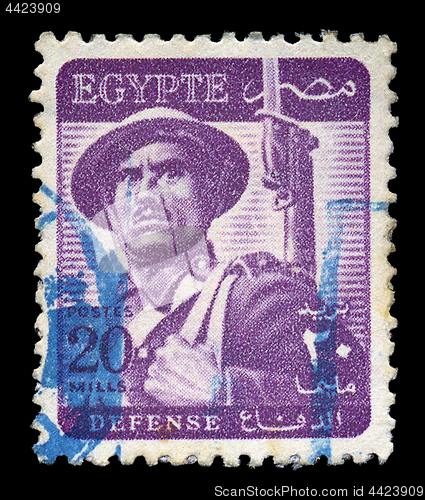 Image of soldier postage stamp