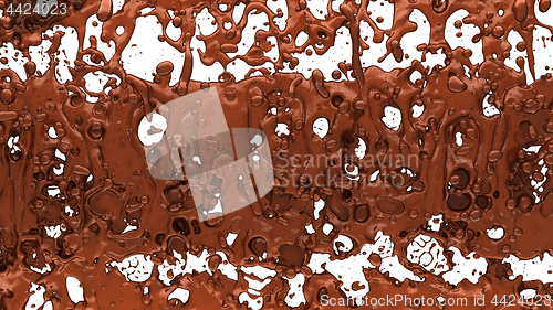 Image of Chocolate or cocoa coffee splashes and droplets