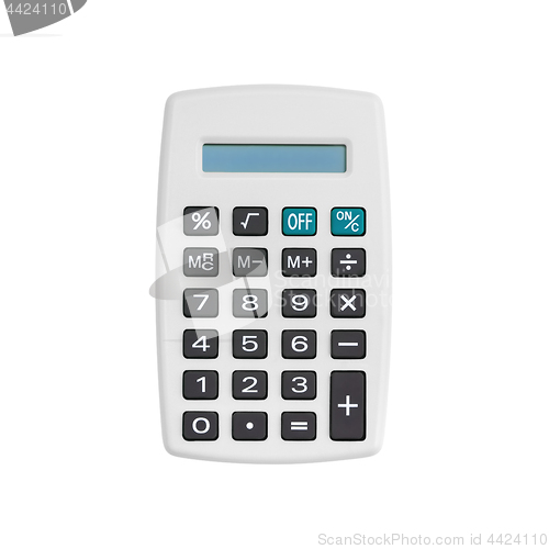 Image of White calculator isolated on white