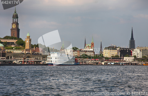 Image of Hamburg, Germany - July 28, 2014: View of Landscape of Hamburg\'s