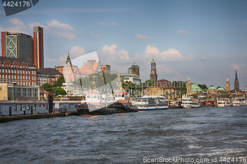 Image of Hamburg, Germany - July 28, 2014: View of Landscape of Hamburg\'s