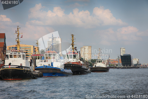 Image of Hamburg, Germany - July 28, 2014: View of Landscape of Hamburg\'s