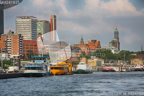 Image of Hamburg, Germany - July 28, 2014: View of Landscape of Hamburg\'s