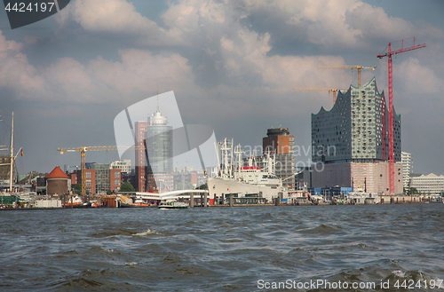 Image of Hamburg, Germany - July 28, 2014: View of Landscape of Hamburg\'s