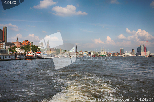 Image of Hamburg, Germany - July 28, 2014: View of Landscape of Hamburg\'s